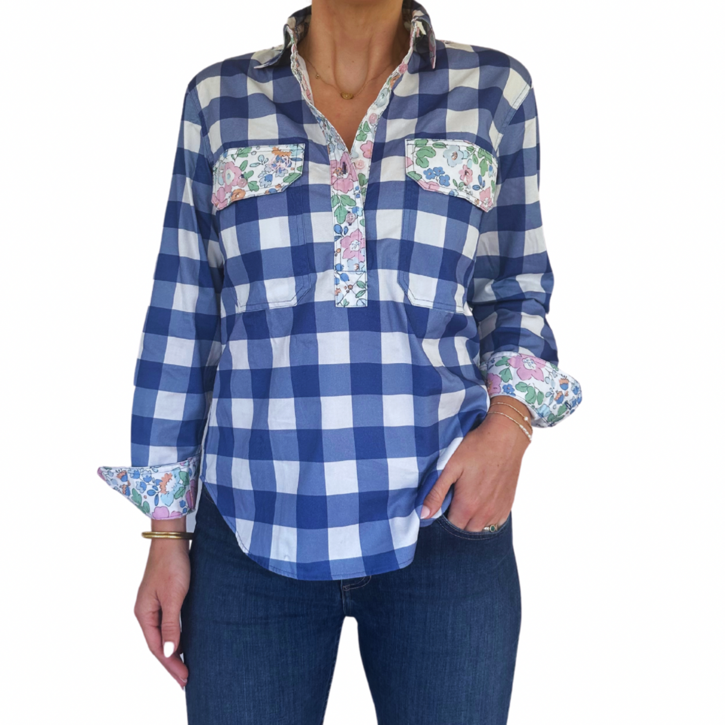 Grace Half Button Shirt