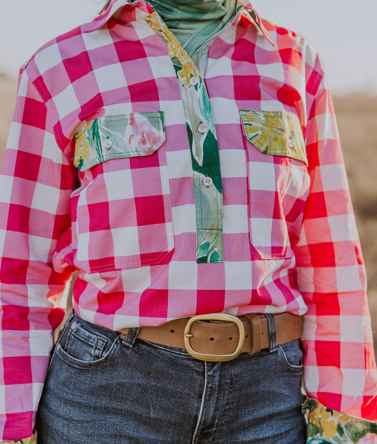 Kelly Half Button Shirt