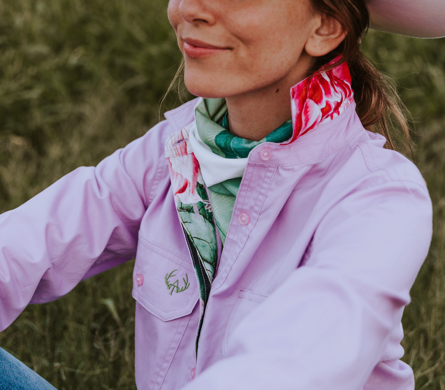 Neck Scarves Pack (2) - Palm Leaves & Blue Gingham