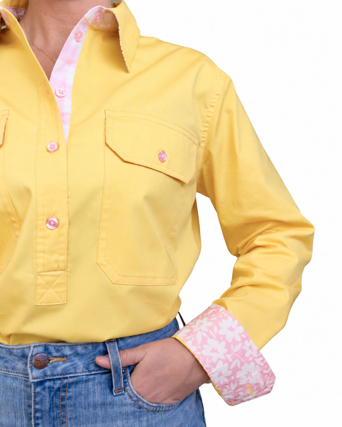 Zoe Half Button Shirt