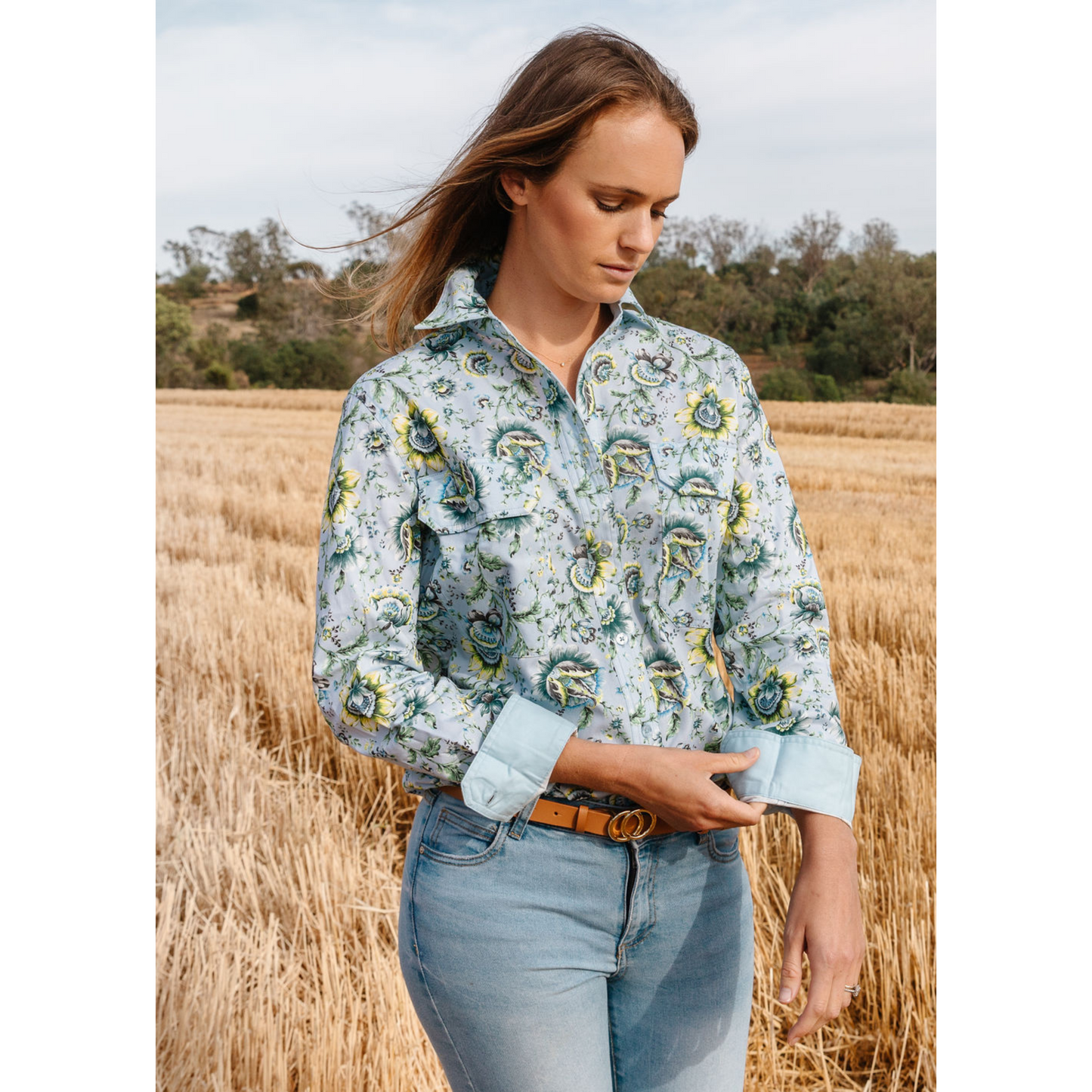 April Full Button Work Shirt - Antola Trading