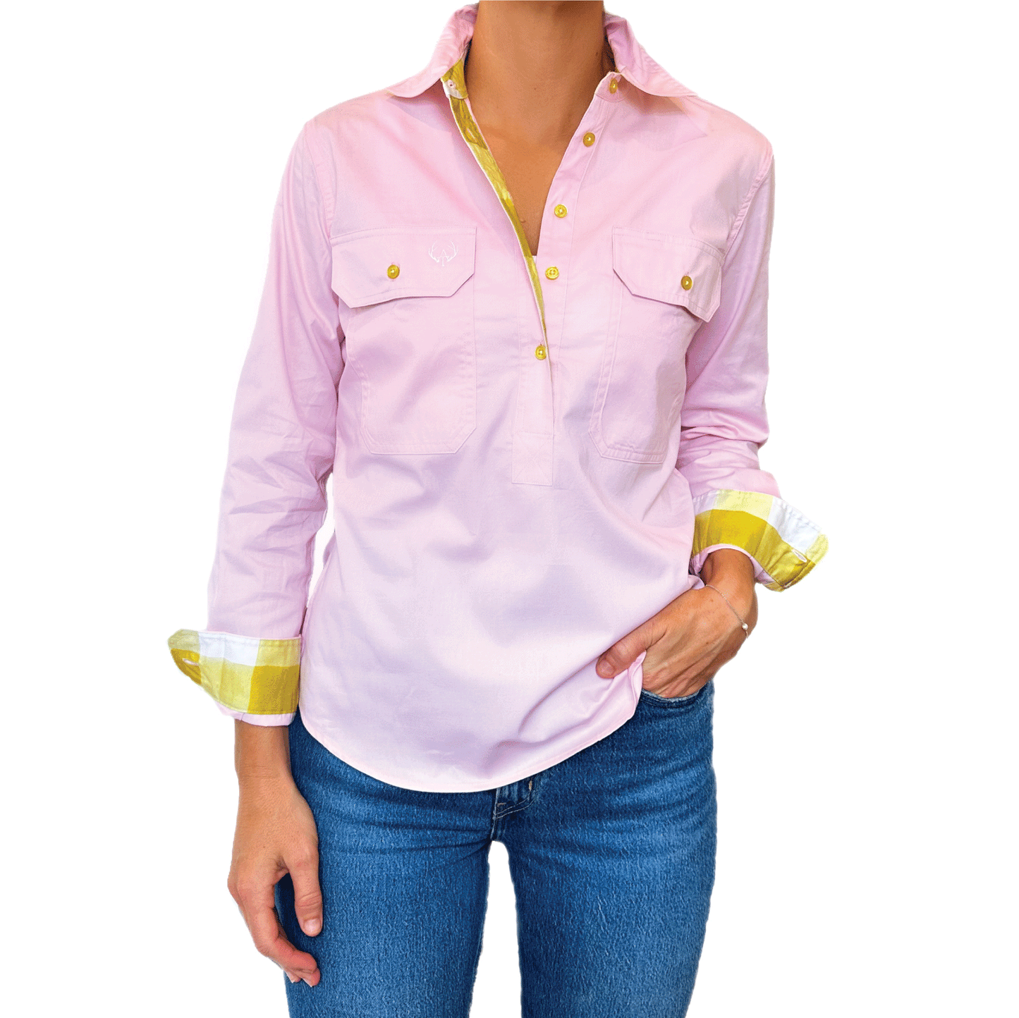 Jane Half Button Shirt