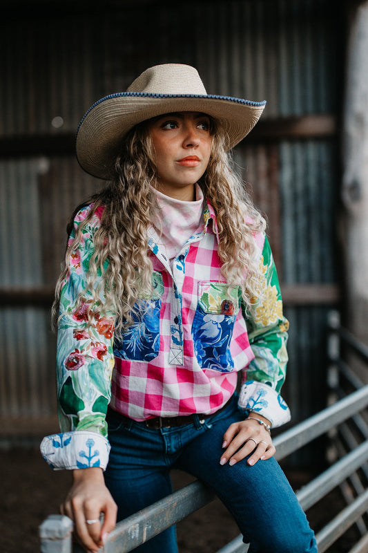 Jo Half Button Shirt