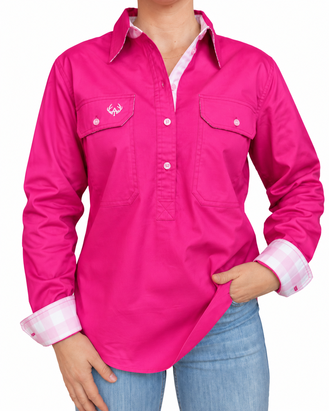 Kate Half Button Shirt