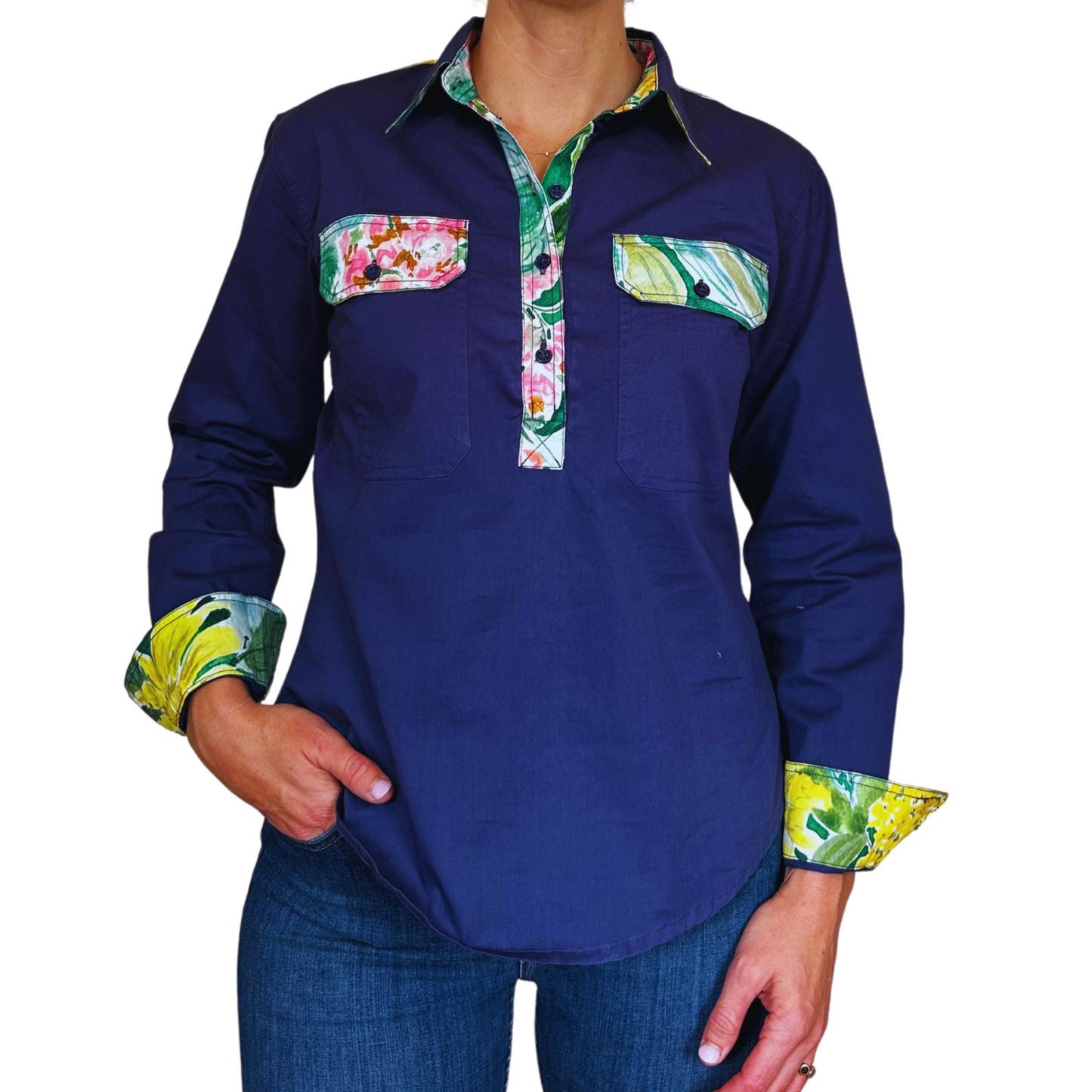 Izzy Half Button Shirt