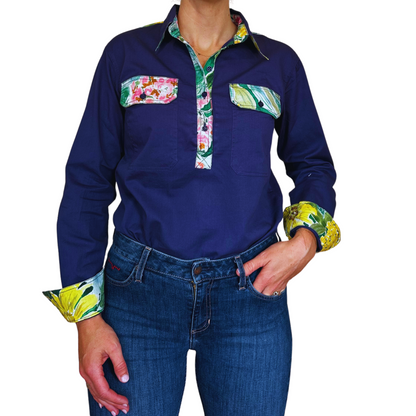 Izzy Half Button Shirt