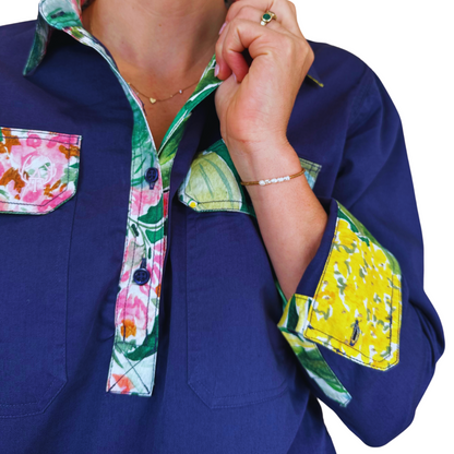 Izzy Half Button Shirt