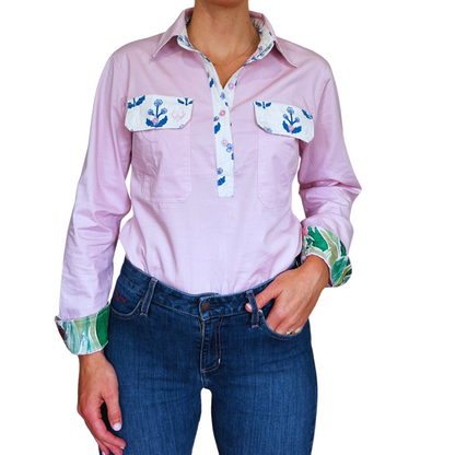 Jane Half Button Shirt