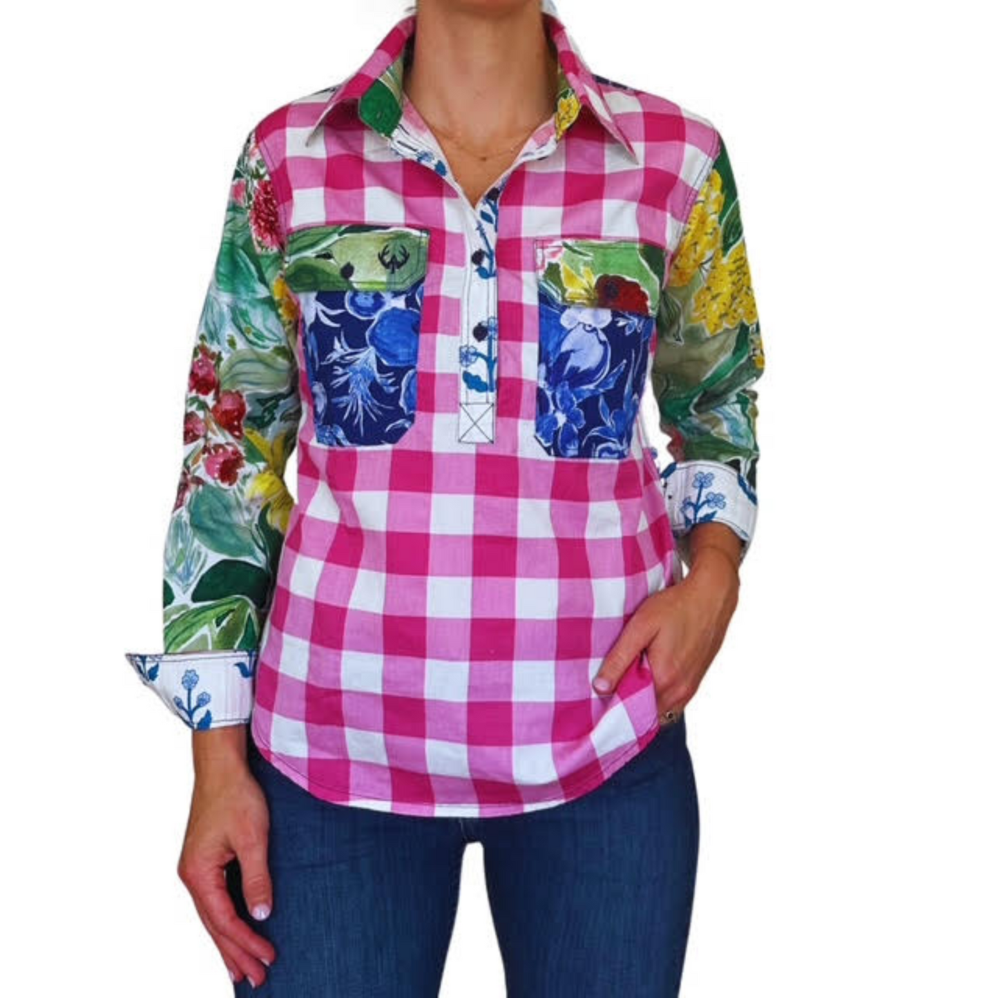 Jo Half Button Shirt