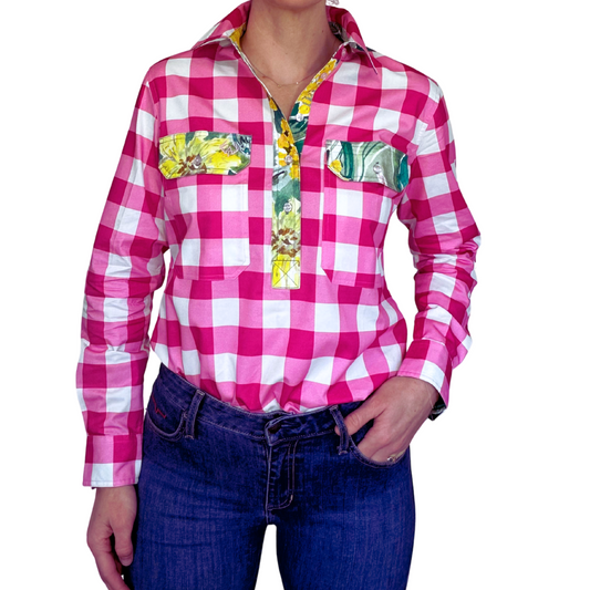 Kelly Half Button Shirt