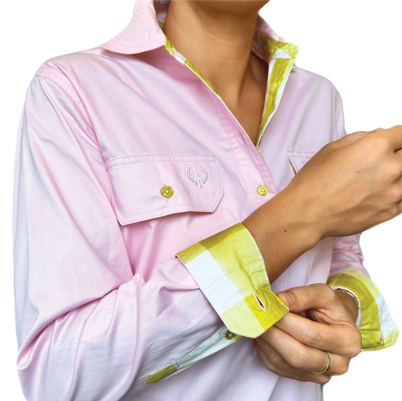 Jane Full Button Shirt - Mustard Trim