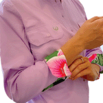 Georgie Half Button Shirt - Floral Trim