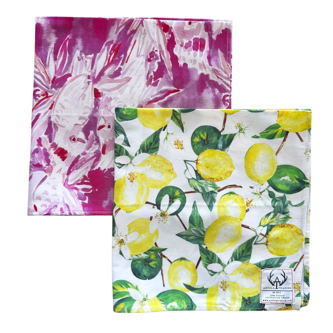 Neck Scarves Pack (2) - Lemon & Cockatoo