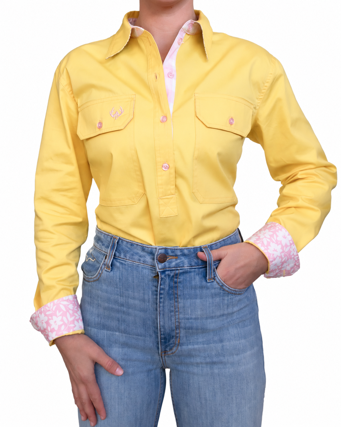 Zoe Half Button Shirt
