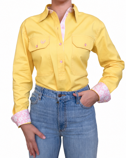 Zoe Half Button Shirt