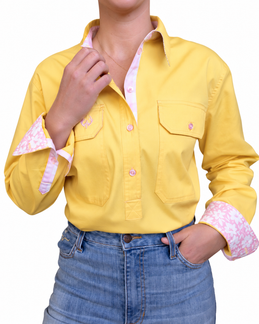 Zoe Half Button Shirt