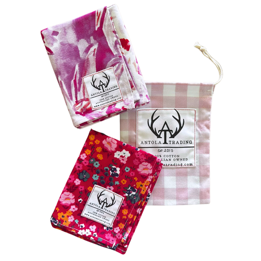 Neck Scarves Pack (2) - Red Floral & Cockatoo