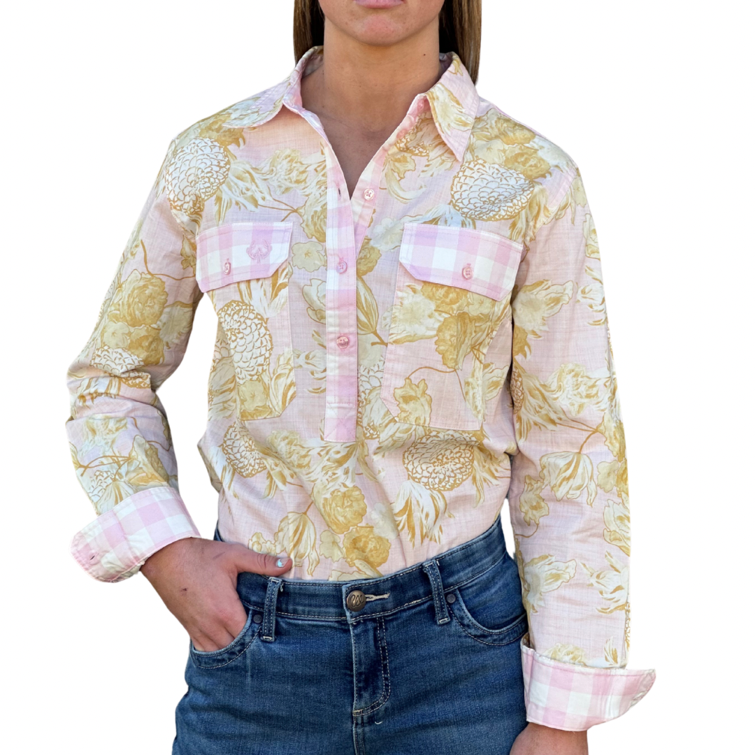 Sarah Half Button Shirt, view 4
