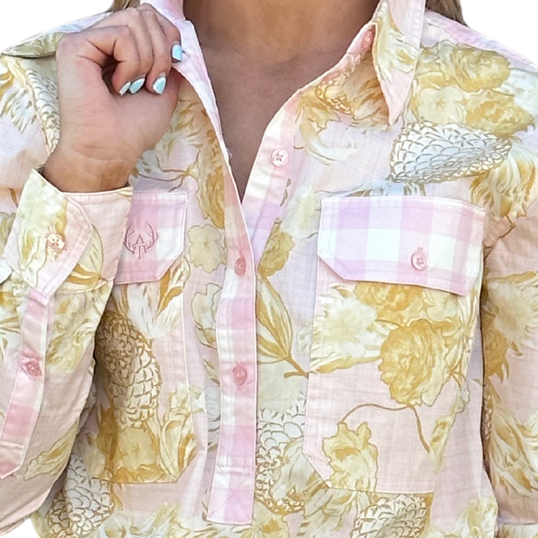 Sarah Half Button Shirt, view 6