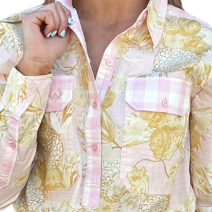Sarah Half Button Shirt, view 6