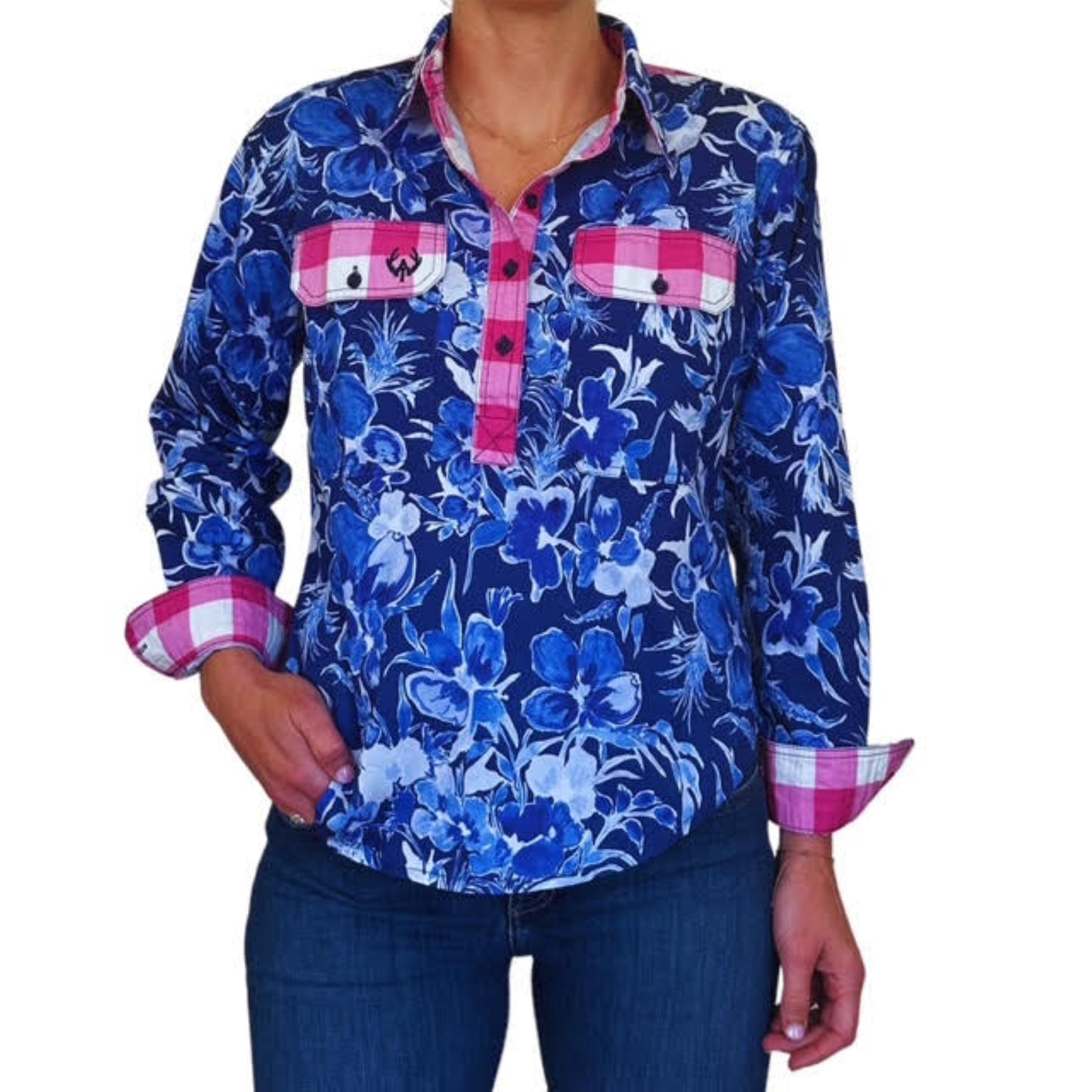 Shanna Half Button Shirt