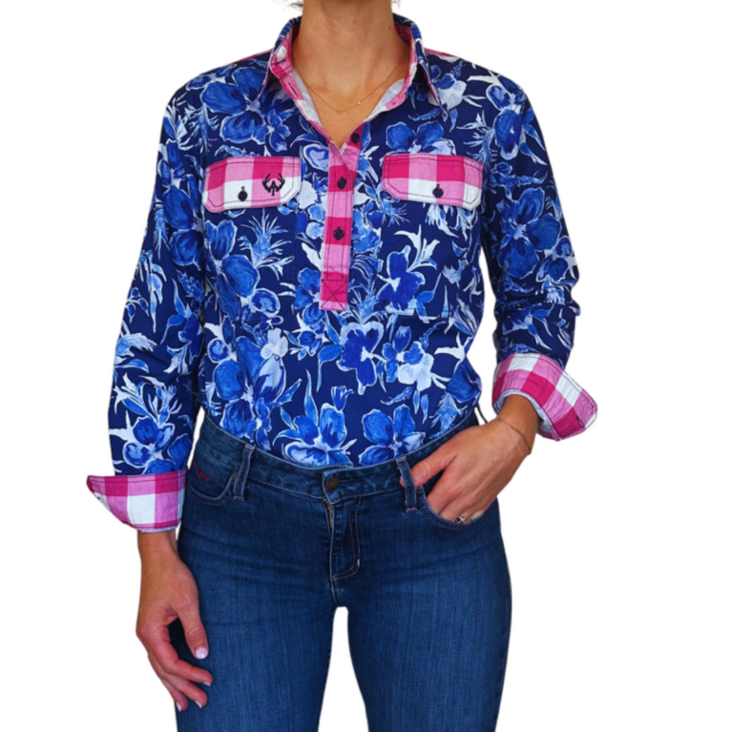 Shanna Half Button Shirt