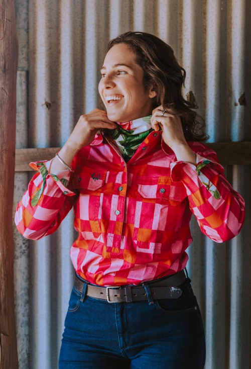 Stephanie Half Button Shirt