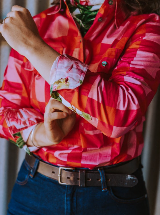 Stephanie Half Button Shirt