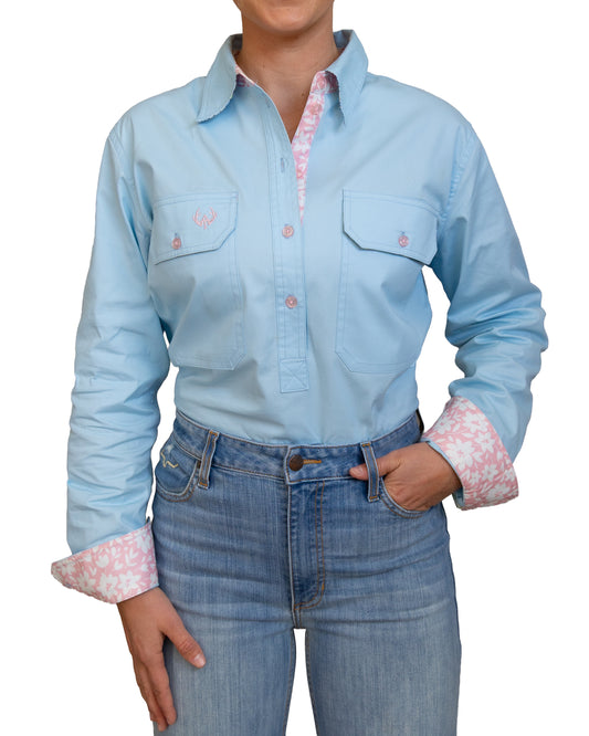 Claire Half Button Shirt
