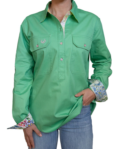 Emma Half Button Shirt
