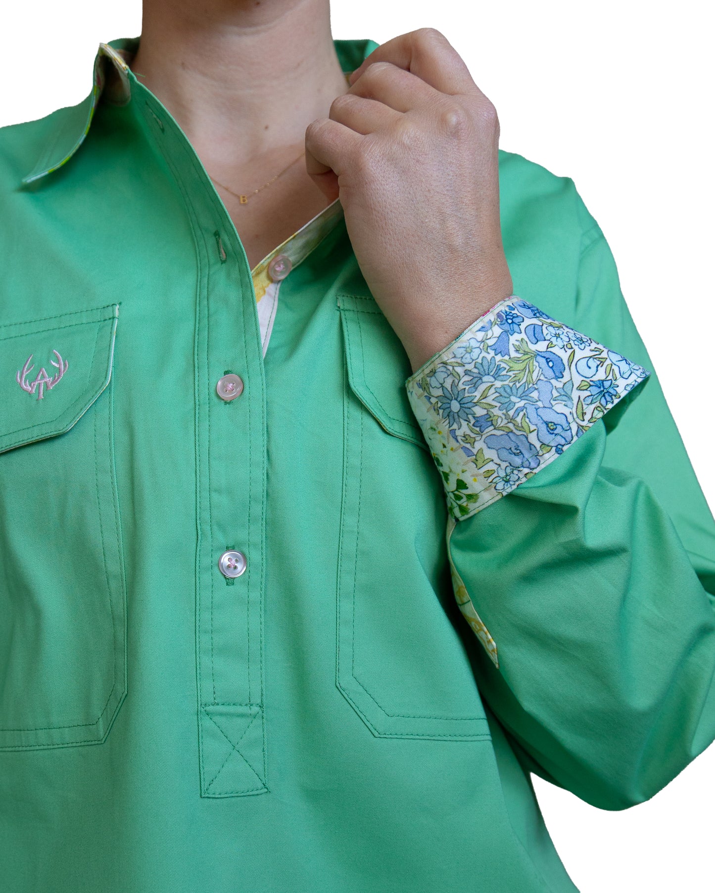 Emma Half Button Shirt