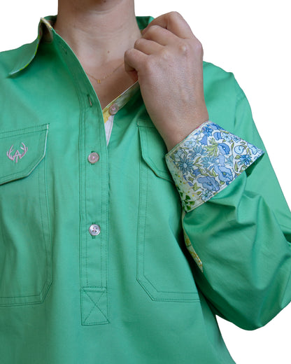 Emma Half Button Shirt