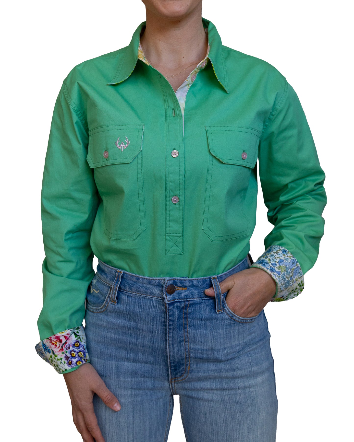 Emma Half Button Shirt