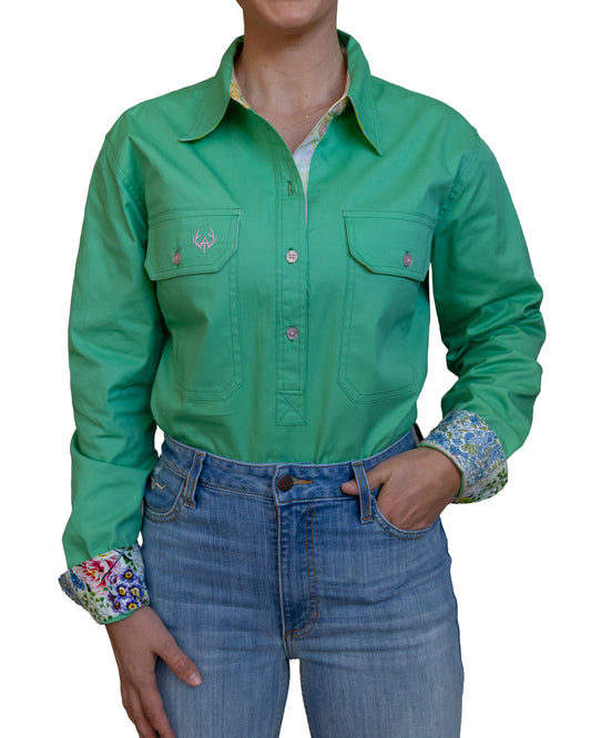 Emma Half Button Shirt