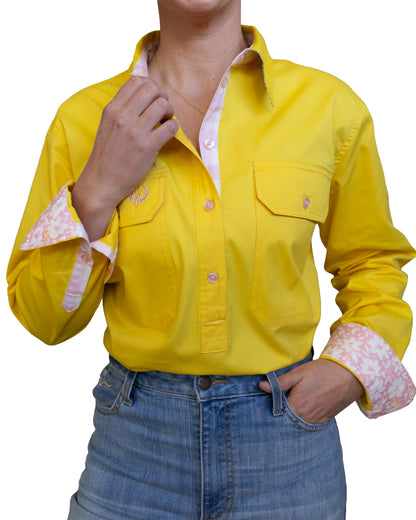 Zoe Half Button Shirt