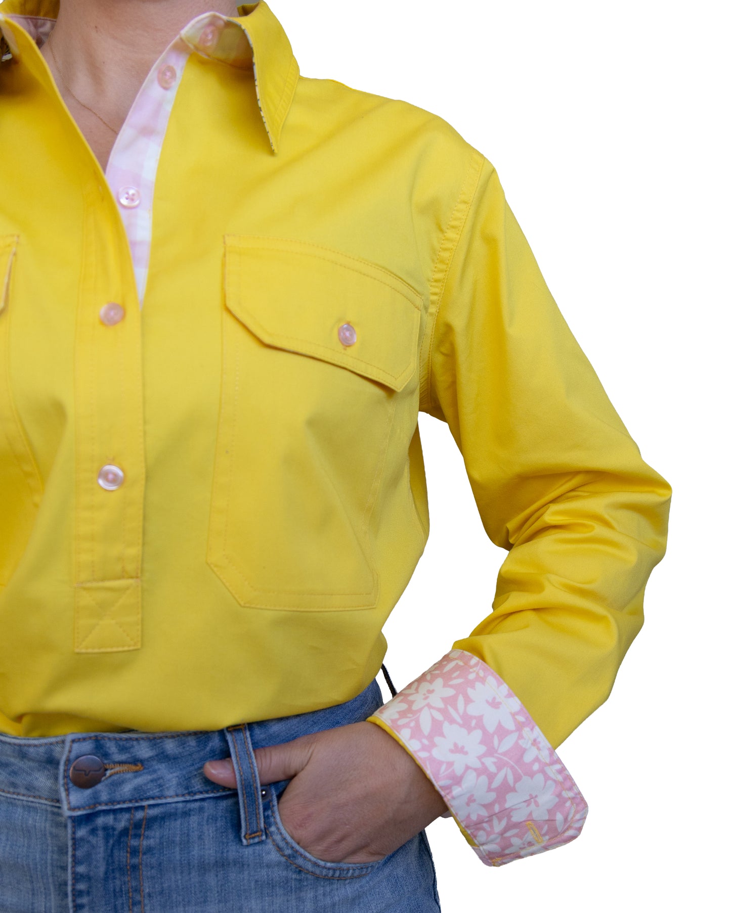 Zoe Half Button Shirt