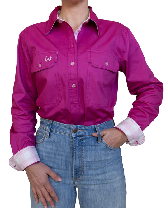 Kate Half Button Shirt