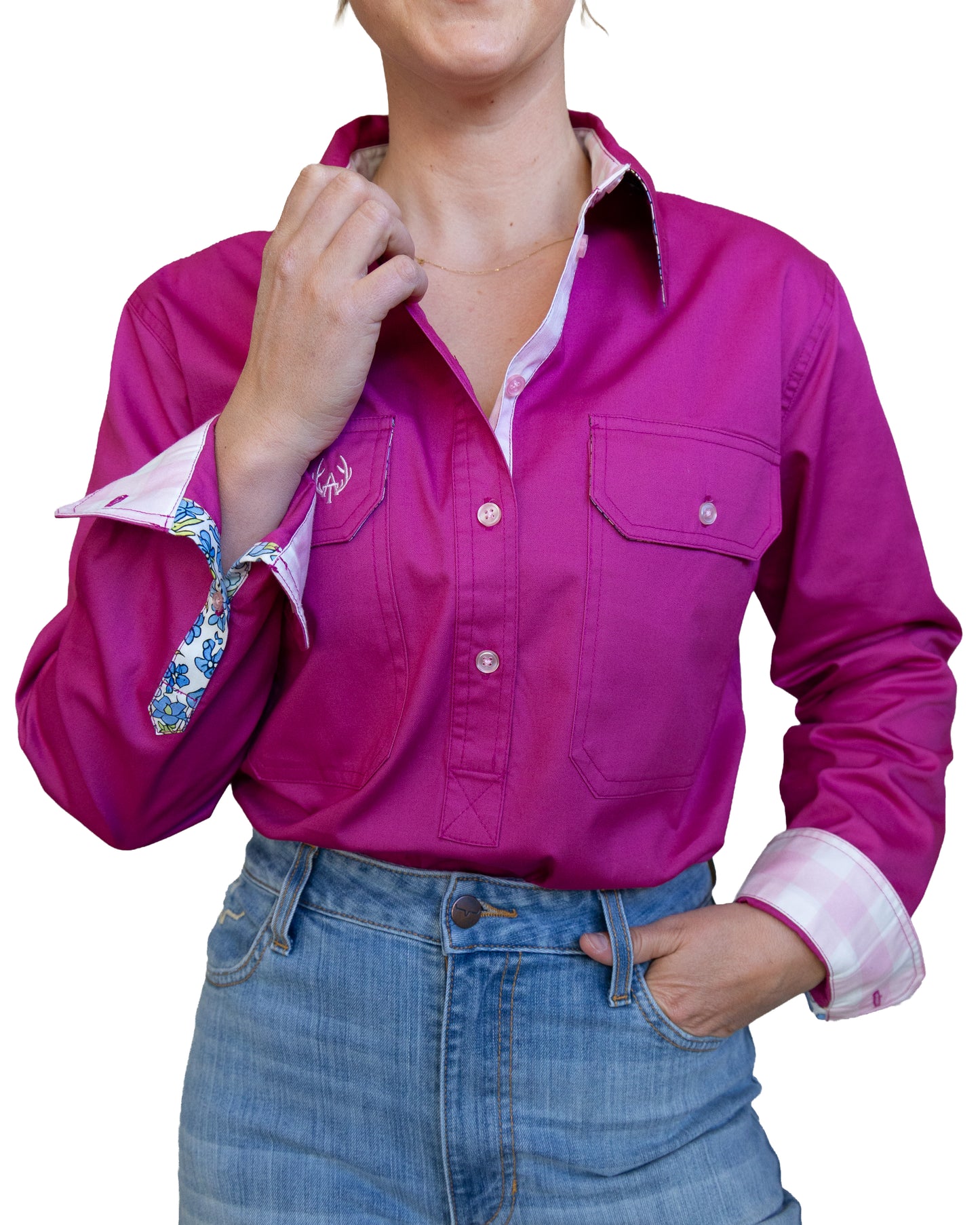 Kate Half Button Shirt