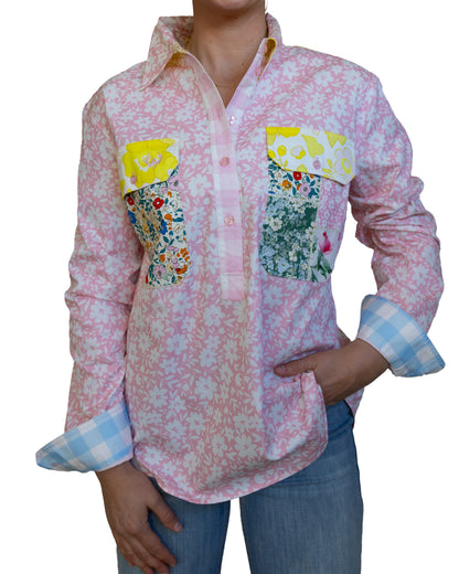 Meg Half Button Shirt