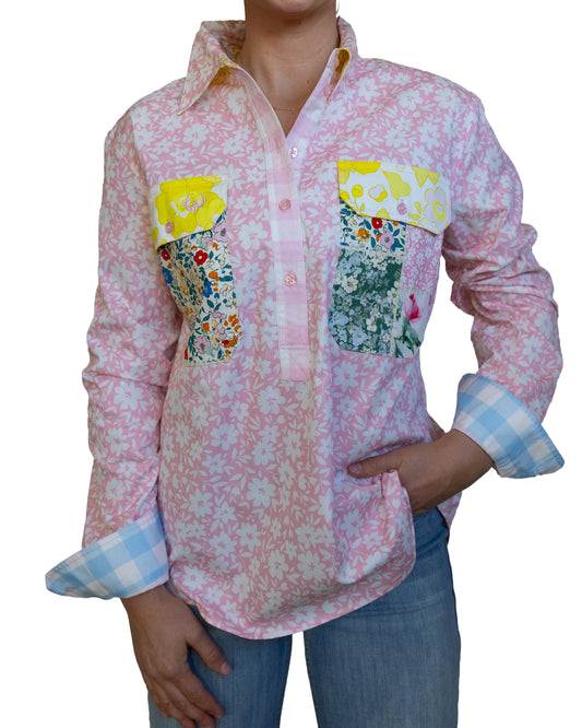 Meg Half Button Shirt