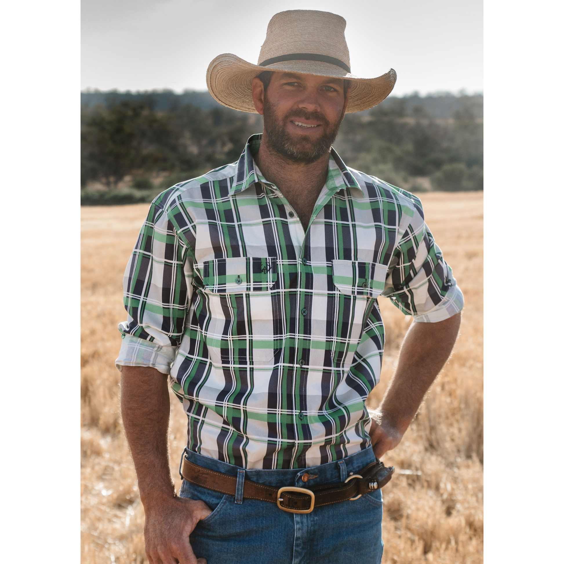 Flinders Full Button Work Shirt - Antola Trading