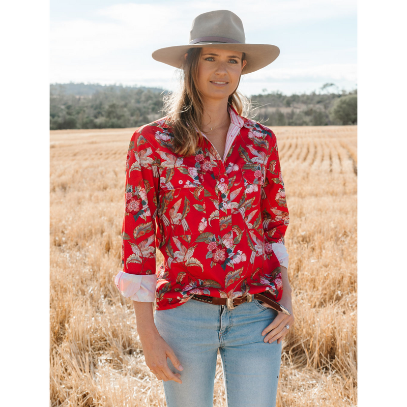 Hannah Half Button Work Shirt - Antola Trading