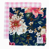 Neck Scarves Pack (2) - Navy Floral & Pink Gingham