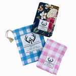 Neck Scarves Pack (2) - Navy Floral & Pink Gingham