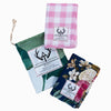 Neck Scarves Pack (2) - Navy Floral & Pink Gingham
