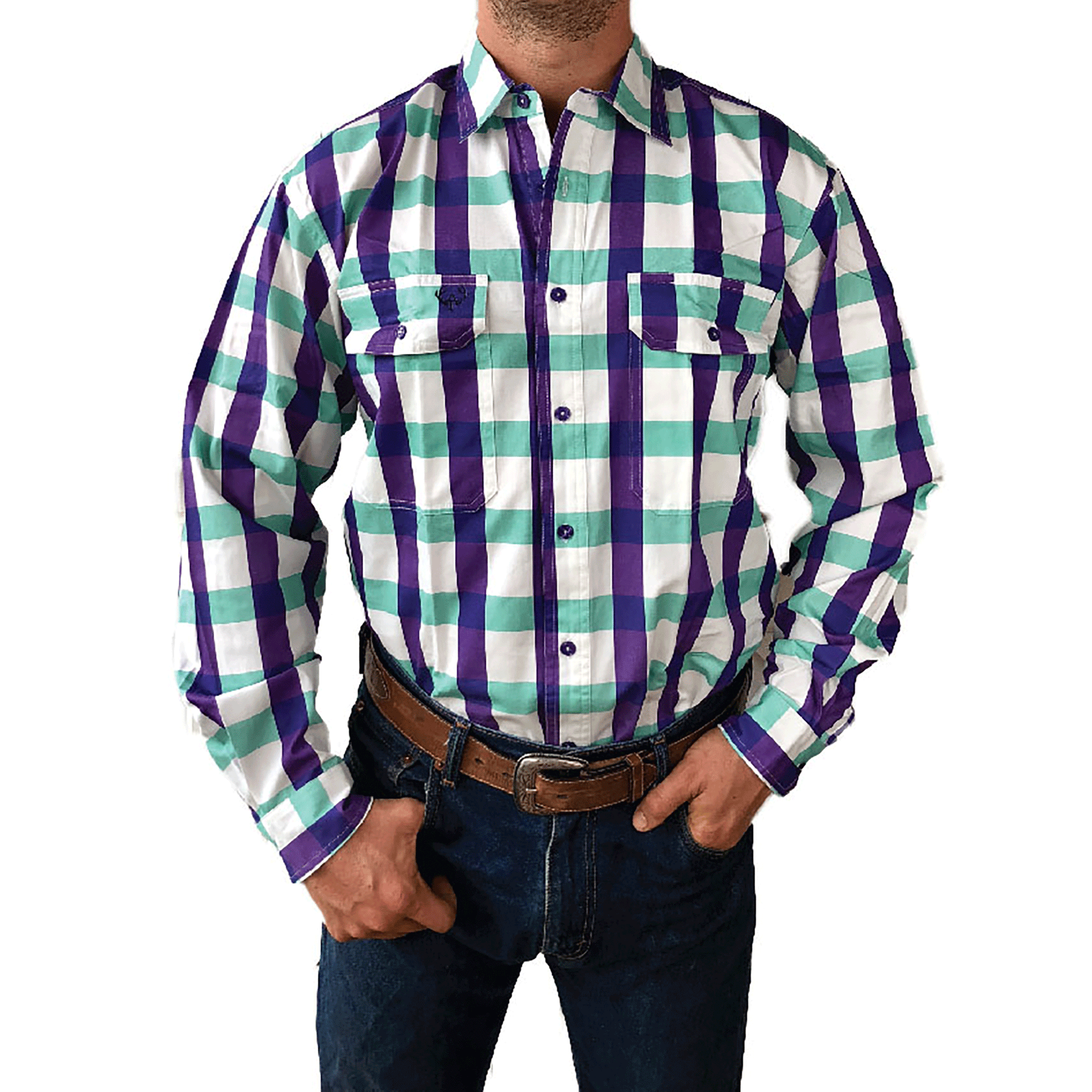 Mitchell Full Button Work Shirt - Antola Trading