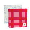 Neck Scarves (2) - Blue Florals & Fuschia Check