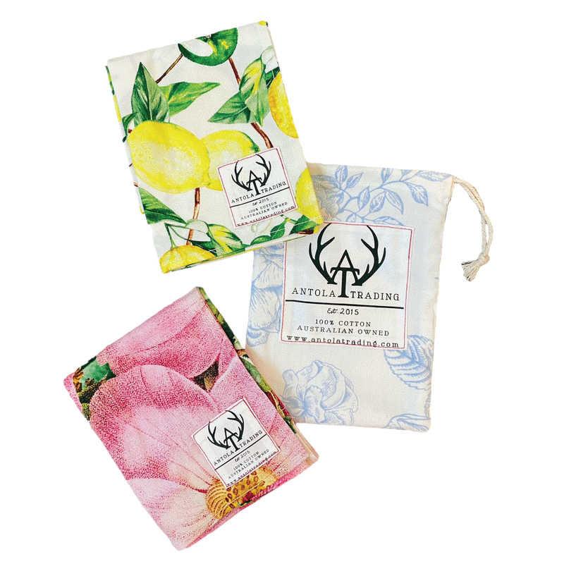 Neck Scarves (2) - Lemons & Rose Floral