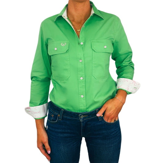Simone Full Button Work Shirt - Antola Trading