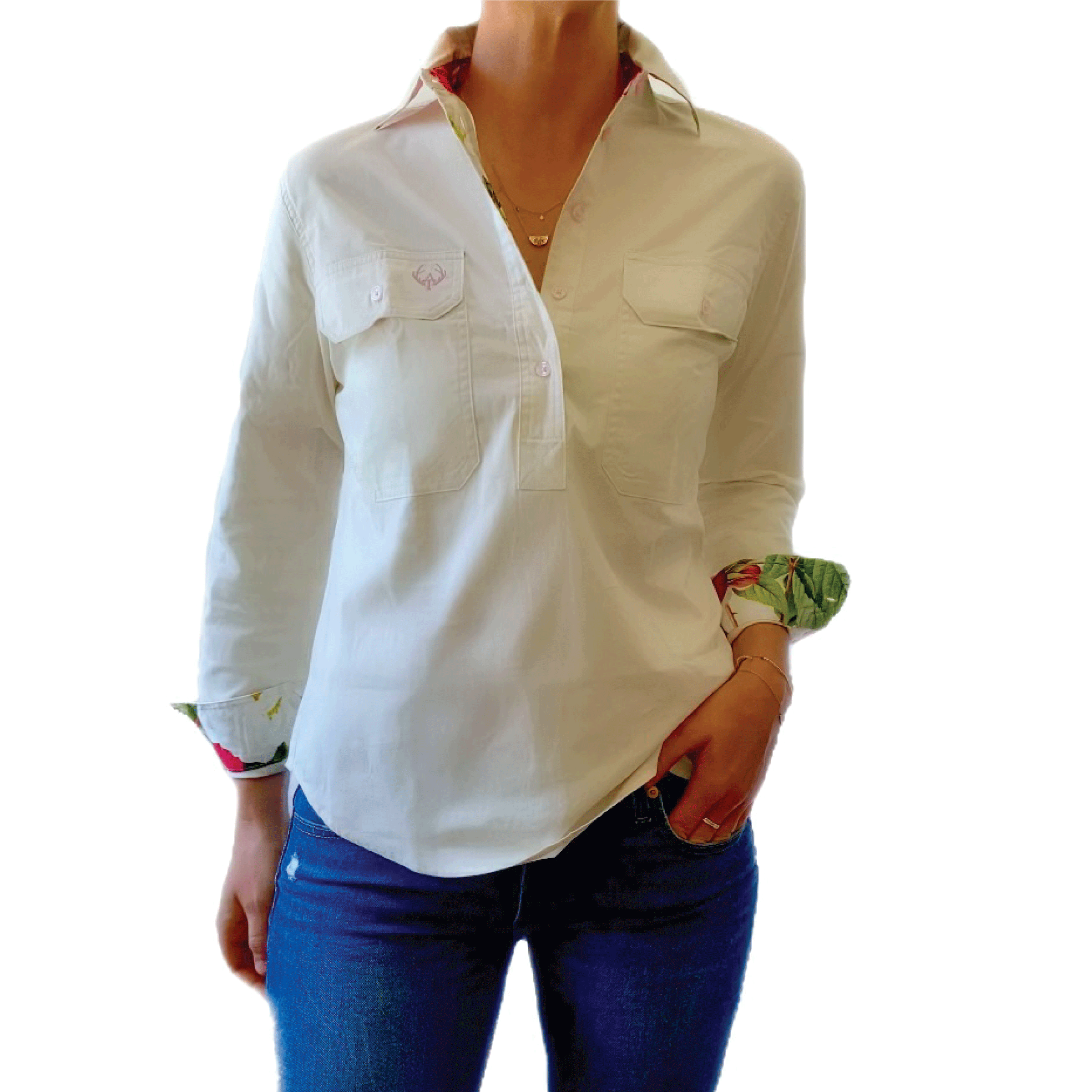 Half button down shirt outlet